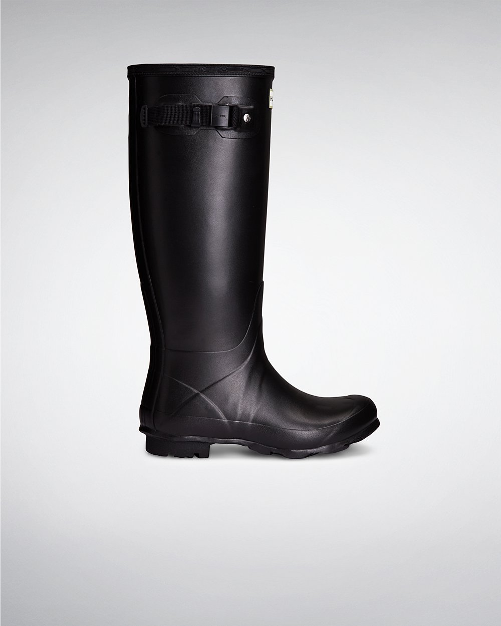 Botas de Lluvia Altas Hunter Mujer - Norris Field Neoprene Lined - Negros - QPAXFIM-75